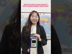 Comment contrôler la vitesse de la pompe en mode MPPT pour régler le débit d'eau?