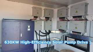 Entraînement de pompe solaire à haut rendement de 630 kW