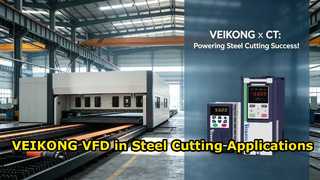 VEIKONG Variateur de fréquence fonctionnant avec CT dans une usine de découpe d'acier en Turquie